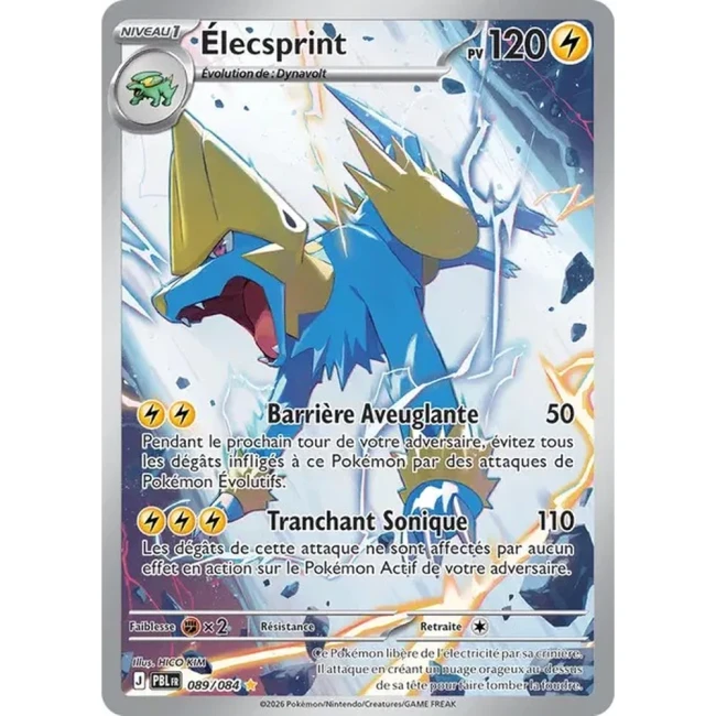 Carte Pokémon Élecsprint 89/084 - ME05 Nuit Noire