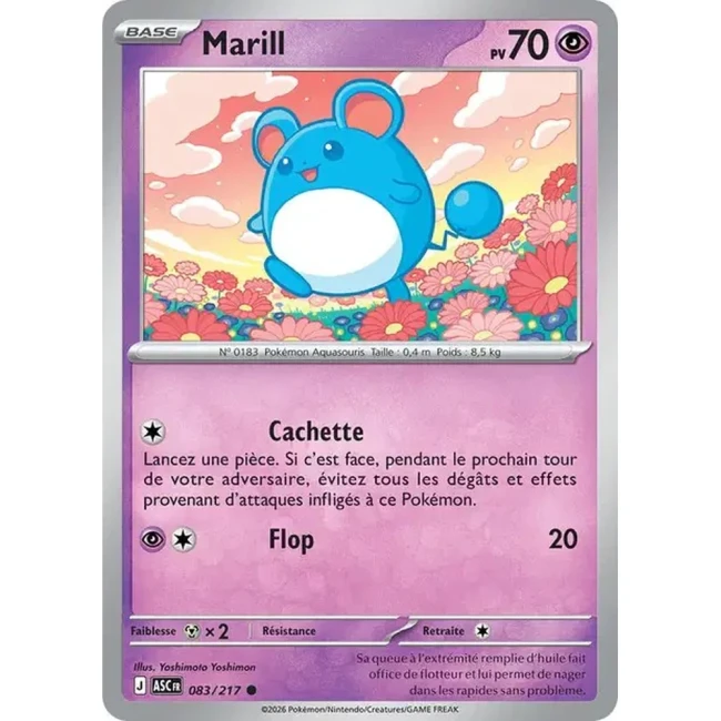 Carte Pokémon Marill 83/217 - ME02.5 Héros Transcendants
