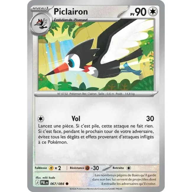 Carte Pokémon Piclairon 67/084 - ME05 Nuit Noire