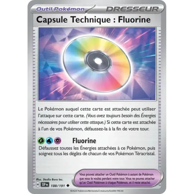 Carte Pokémon Capsule Technique : Fluorine 188/191 - EV8 Étincelles Déferlantes