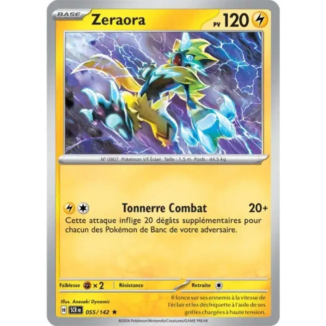 Carte Pokémon Zeraora 55/142 - EV7 - Couronne Stellaire