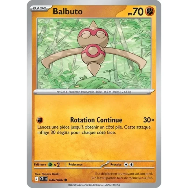 Carte Pokémon Balbuto 46/086 - ME04 Chaos Ascendant