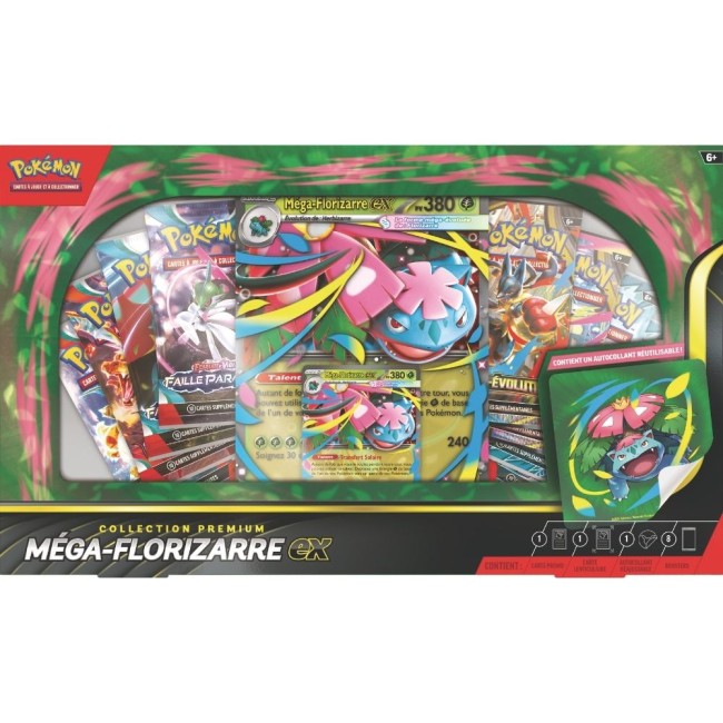 Collection Premium Méga-Florizarre-ex Pokémon JCC avec cartes et boosters