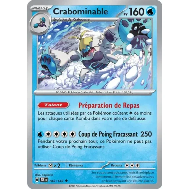 Carte Pokémon Crabominable 42/142 - EV7 - Couronne Stellaire