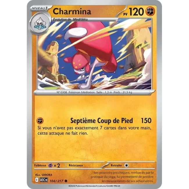 Carte Pokémon Charmina 104/217 - ME02.5 Héros Transcendants