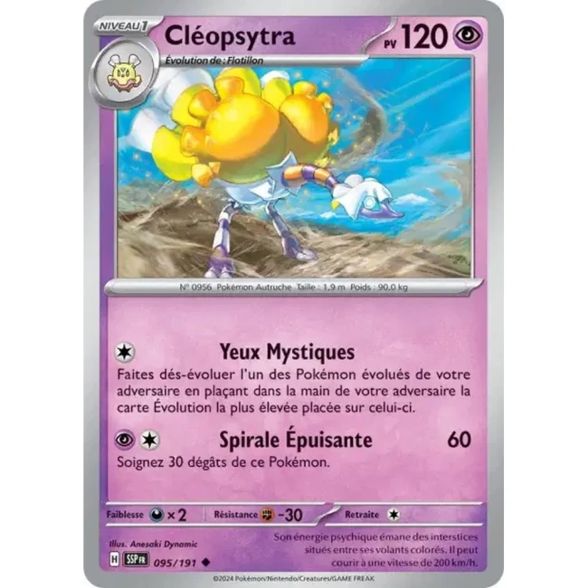 Carte Pokémon Cléopsytra 95/191 - EV8 Étincelles Déferlantes