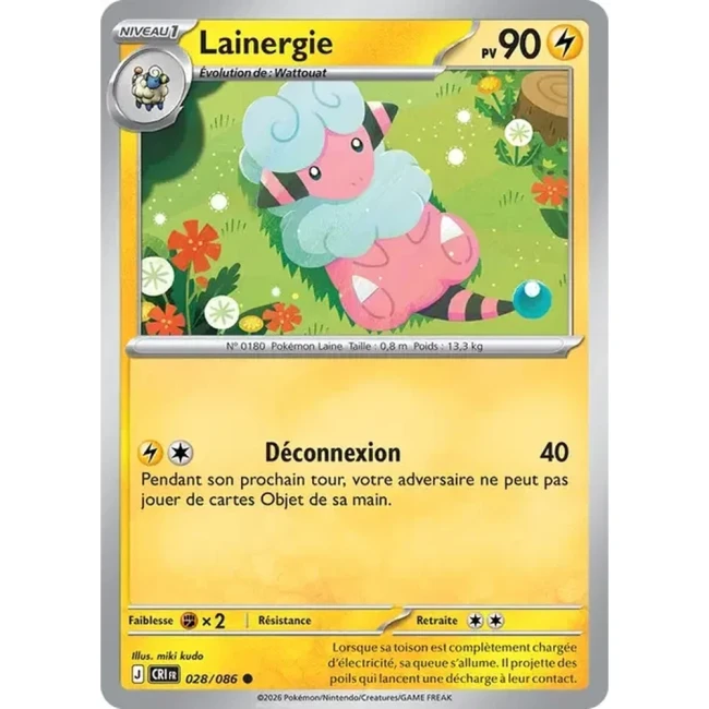 Carte Pokémon Lainergie 28/086 - ME04 Chaos Ascendant