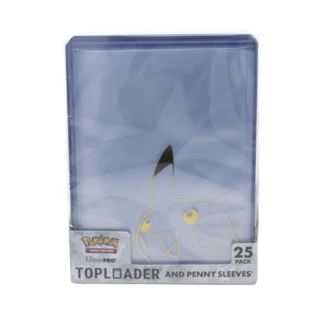 Face avant du pack Toploader Pokémon Pikachu Ultra Pro 25 protections