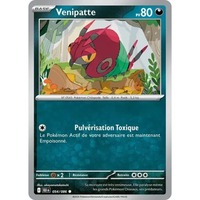 Carte Pokémon Venipatte 54/86 - EV10.5 Foudre Noire