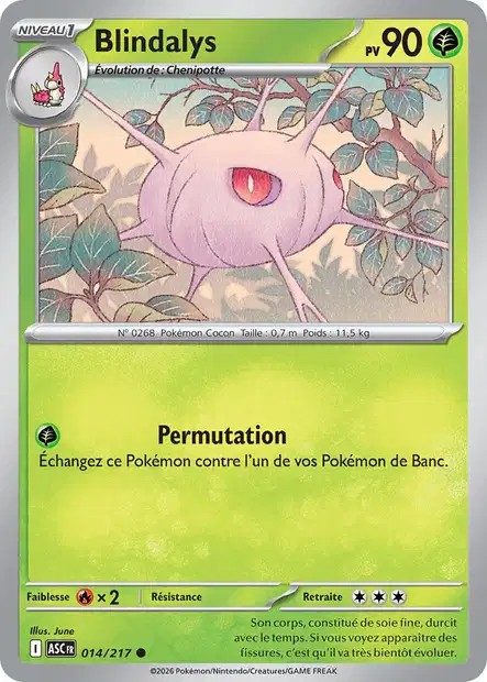 Carte Pokémon Blindalys 14/217 - ME02.5 Héros Transcendants