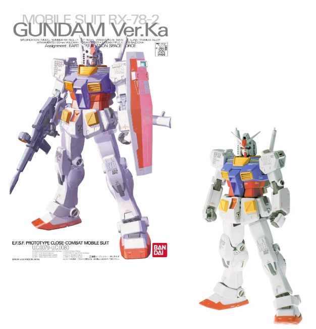 MG 1/100 RX-78-2 Gundam Ver.Ka - Model Kit 18cm Bandai