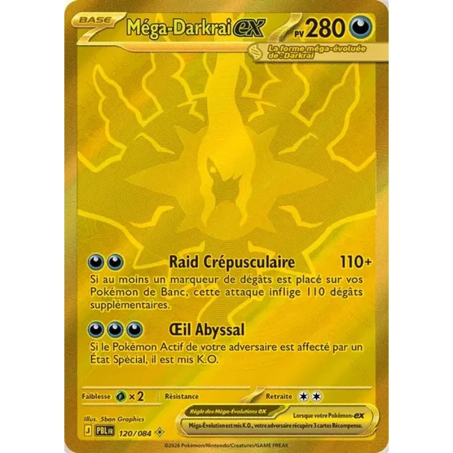 Carte Pokémon Méga-Darkrai ex 120/084 - ME05 Nuit Noire