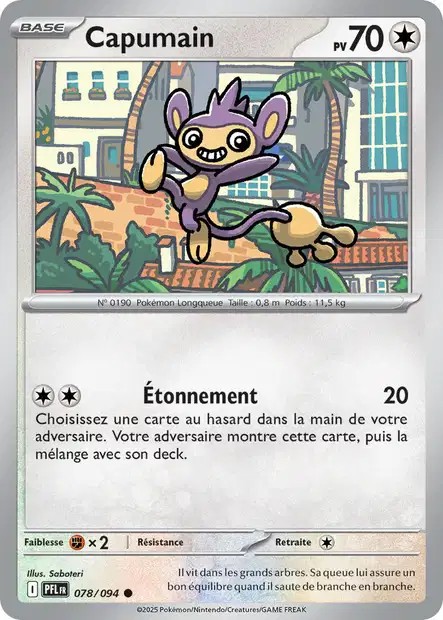 Carte Pokémon Capumain 78/94 - ME02 Flammes Fantasmagoriques