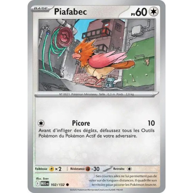 Carte Pokémon Piafabec 102/132 - ME1 Méga évolution