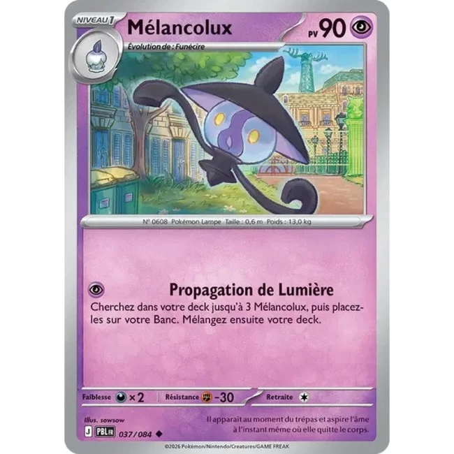 Carte Pokémon Mélancolux 37/084 - ME05 Nuit Noire