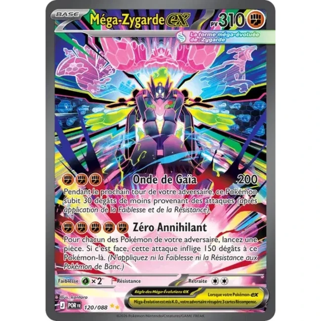 Carte Pokémon Méga-Zygarde ex 120/088 - ME03 Equilibre Parfait