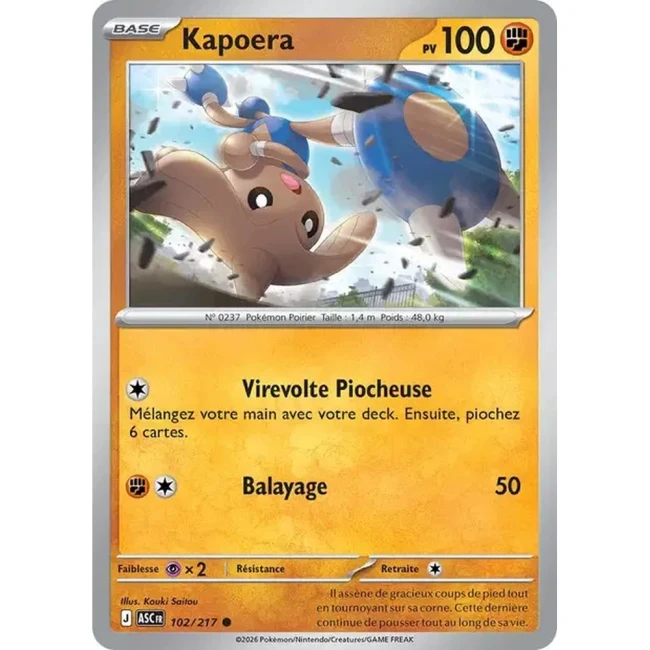Carte Pokémon Kapoera 102/217 - ME02.5 Héros Transcendants