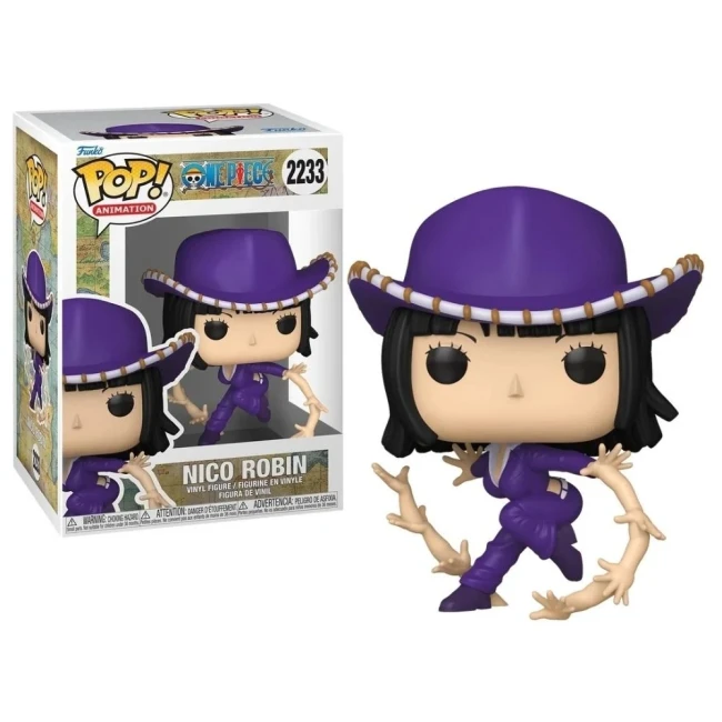Funko POP Nico Robin Refresh vue complète Funko POP Nico Robin One Piece N°2233 boîte et figurine