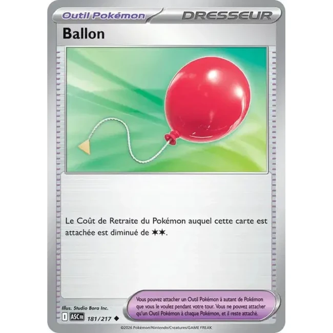 Carte Pokémon Ballon 181/217 - ME02.5 Héros Transcendants