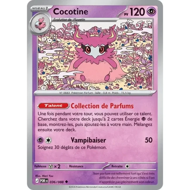 Carte Pokémon Cocotine 036/088 - ME03 Equilibre Parfait