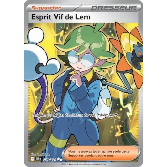 Carte Pokémon Esprit Vif de Lem 229/191 - EV8 Étincelles Déferlantes