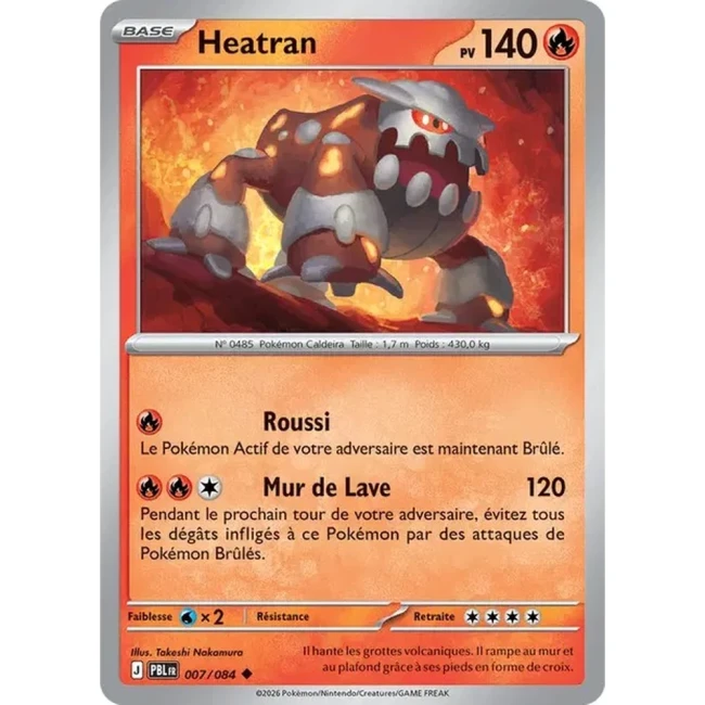 Carte Pokémon Heatran 7/084 - ME05 Nuit Noire