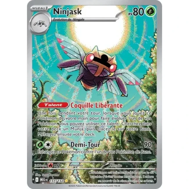 Carte Pokémon Ninjask 137/132 - ME1 Méga évolution