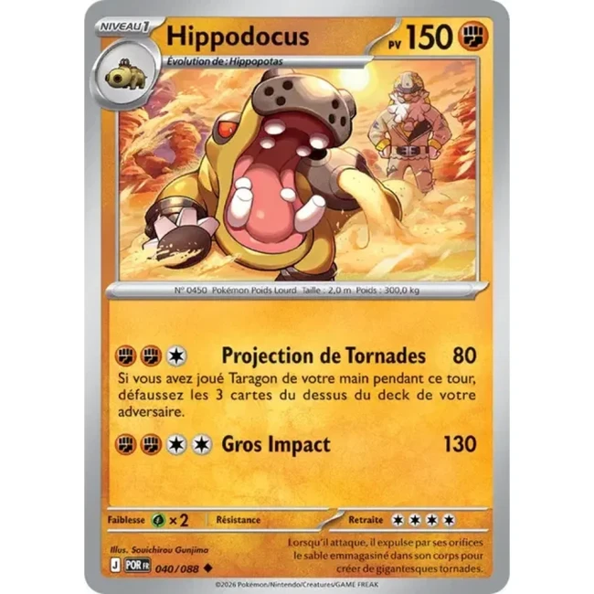 Carte Pokémon Hippodocus 040/088 - ME03 Equilibre Parfait