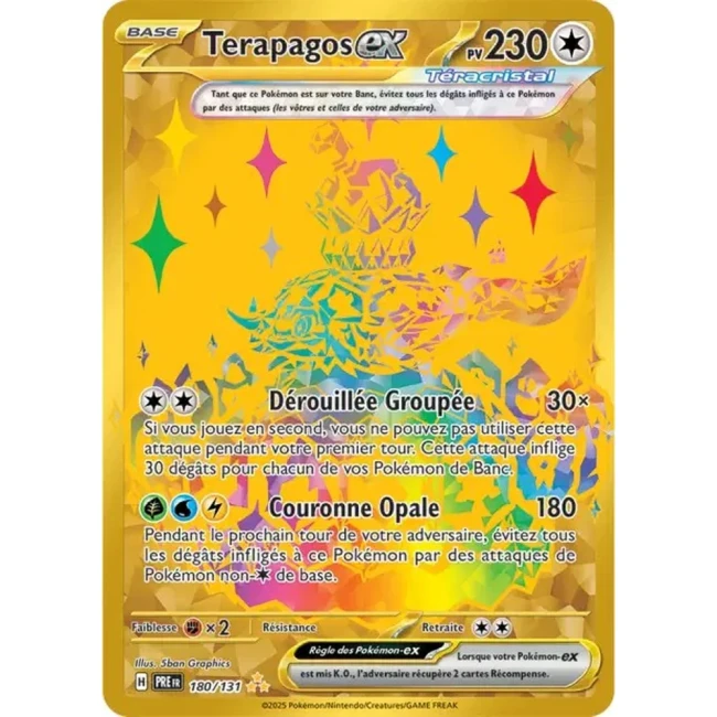 Carte Pokémon Terapagos ex 180/131 - EV8.5 Evolutions Prismatiques