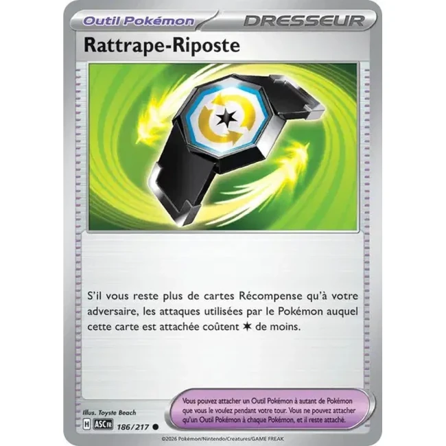 Carte Pokémon Rattrape-Riposte 186/217 - ME02.5 Héros Transcendants