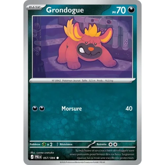 Carte Pokémon Grondogue 57/084 - ME05 Nuit Noire