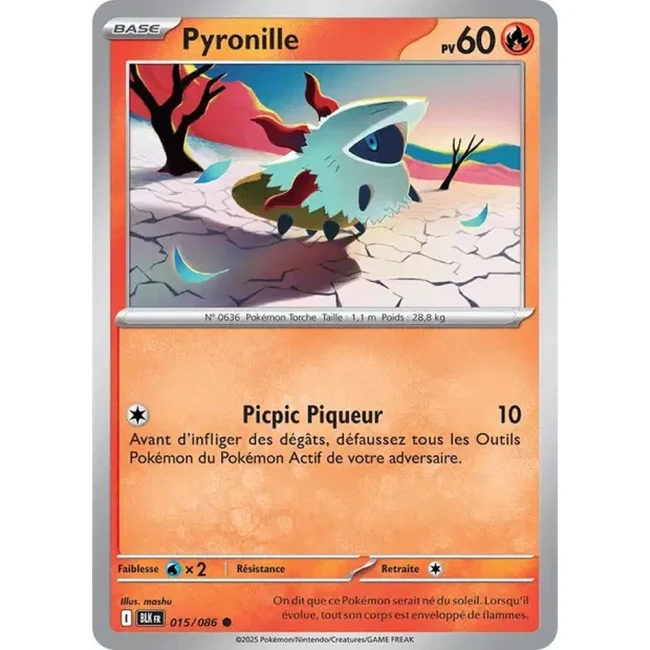 Carte Pokémon Pyronille 15/86 - EV10.5 Foudre Noire