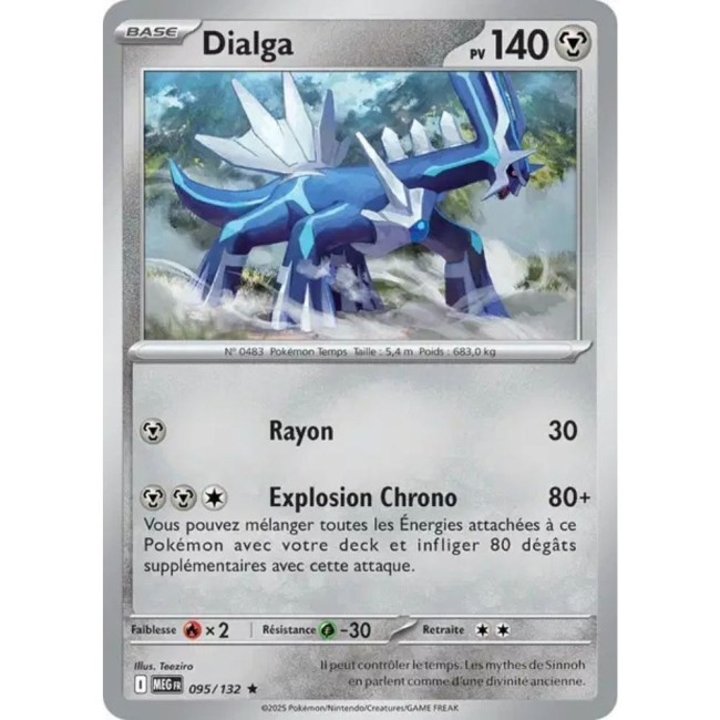 Carte Pokémon Dialga 95/132 - ME1 Méga évolution