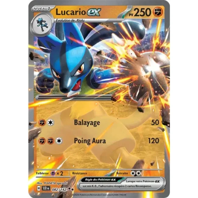 Carte Pokémon Lucario ex 82/142 - EV7 - Couronne Stellaire
