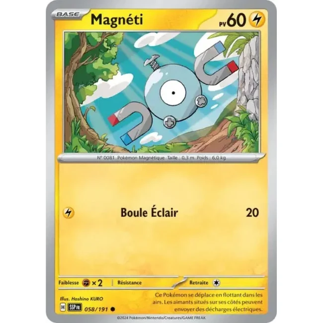 Carte Pokémon Magnéti 58/191 - EV8 Étincelles Déferlantes