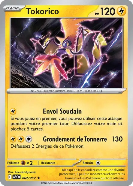 Carte Pokémon Tokorico 67/217 - ME02.5 Héros Transcendants