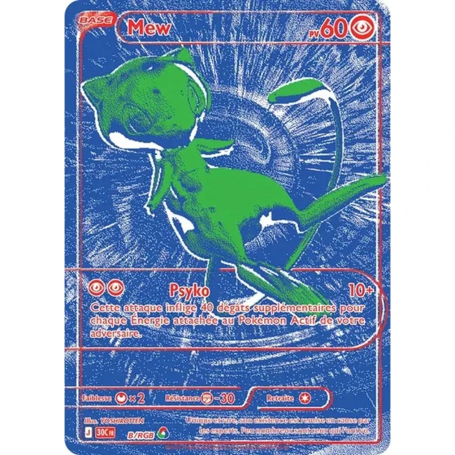 Carte Pokémon Mew B/RGB – bleu – 30e Anniversaire FR
