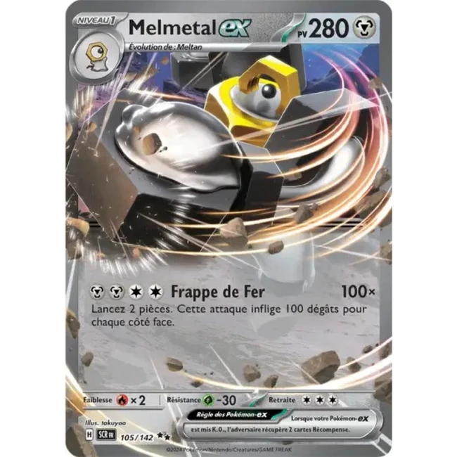 Carte Pokémon Melmetal ex 105/142 - EV7 - Couronne Stellaire