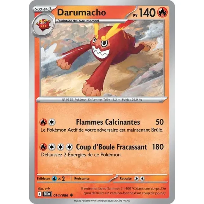 Carte Pokémon Darumacho 14/86 - EV10.5 Foudre Noire