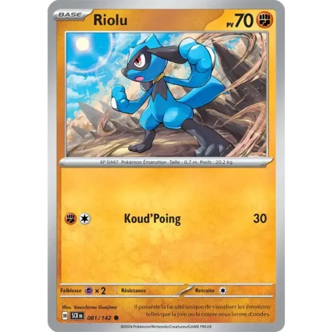 Carte Pokémon Riolu 81/142 - EV7 - Couronne Stellaire