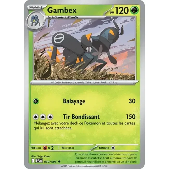 Carte Pokémon Gambex 10/94 - ME02 Flammes Fantasmagoriques