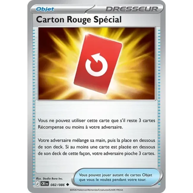 Carte Pokémon Carton Rouge Spécial 82/086 - ME04 Chaos Ascendant