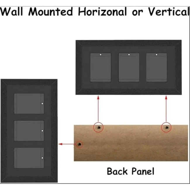 Options d’accrochage horizontal ou vertical du cadre EVORETRO