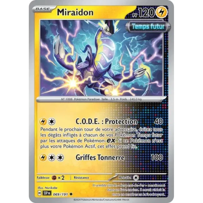 Carte Pokémon Miraidon 69/191 - EV8 Étincelles Déferlantes