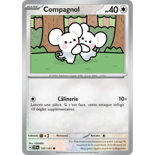Carte Pokémon Compagnol 157/191 - EV8 Étincelles Déferlantes