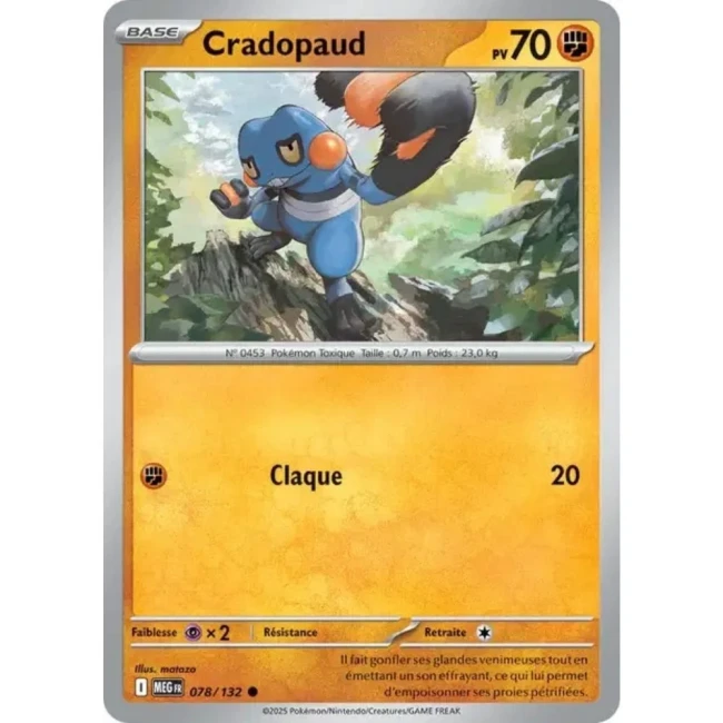 Carte Pokémon Cradopaud 78/132 - ME1 Méga évolution