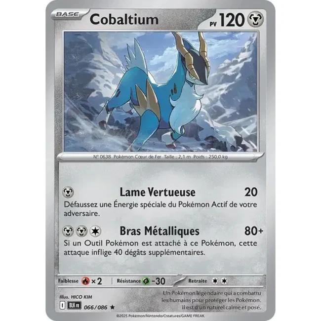 Carte Pokémon Cobaltium 66/86 - EV10.5 Foudre Noire