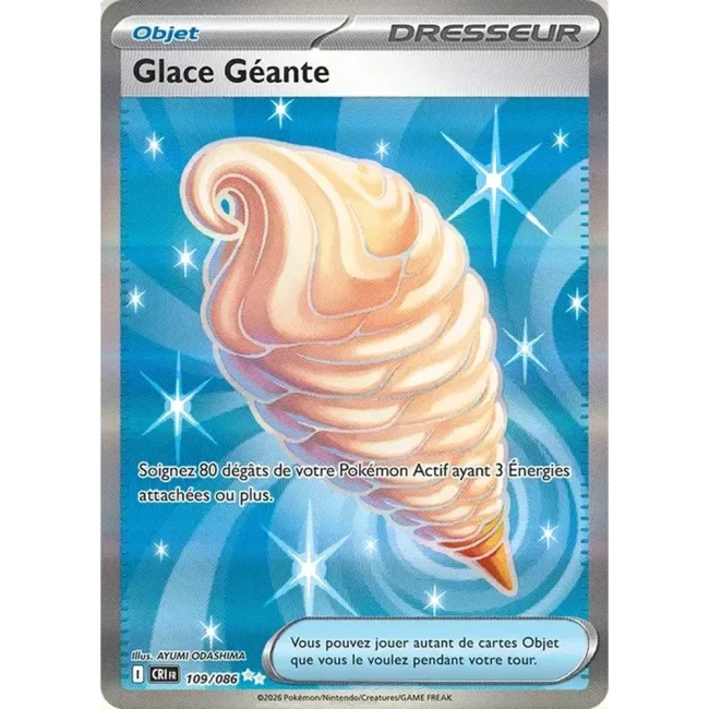 Carte Pokémon Glace Géante 109/086 - ME04 Chaos Ascendant