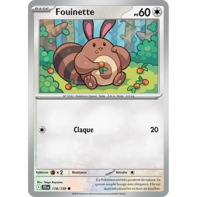 Carte Pokémon Fouinette 118/159 - EV9 Aventures Ensemble