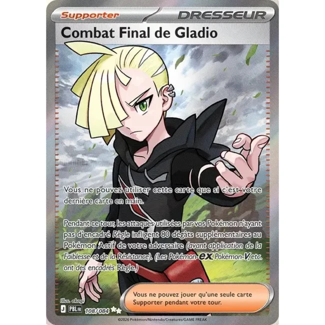 Carte Pokémon Combat Final de Gladio 108/084 - ME05 Nuit Noire
